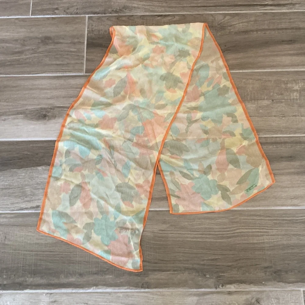 Echo falling leaf print rectangular silk scarf